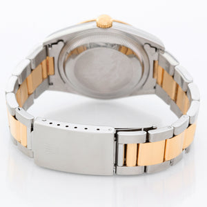 Rolex Datejust Men's 2-Tone Watch Oyster Bracelet 16203 Black Dial