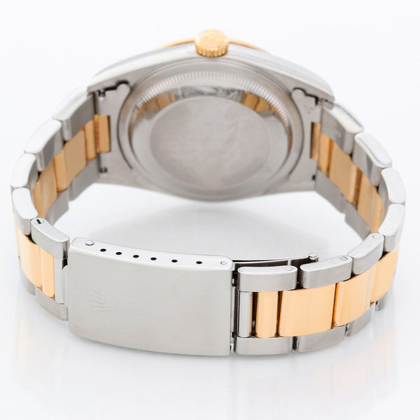 Rolex Datejust Men's 2-Tone Watch Oyster Bracelet 16203 Black Dial