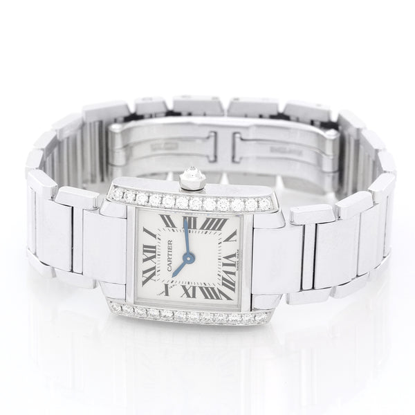 Cartier Tank Francaise 18k White Gold & Diamonds WE1002S3