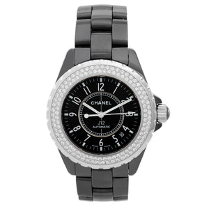 Chanel J12 Black Ceramic Automatic 38mm  Diamond Watch H0969