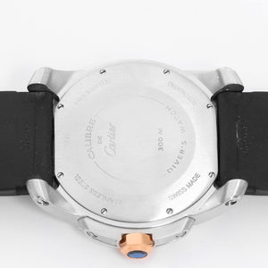 Calibre de Diver Cartier Men's 18K Rose Gold and Stainless Steel Watch