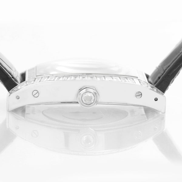 Cartier Tortue XL White Gold Diamond Dial Ladies Watch HP100502