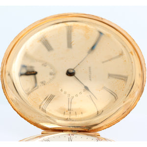 Waltham 14K Yellow Gold 16S Model 1899 Manual Pocket Watch