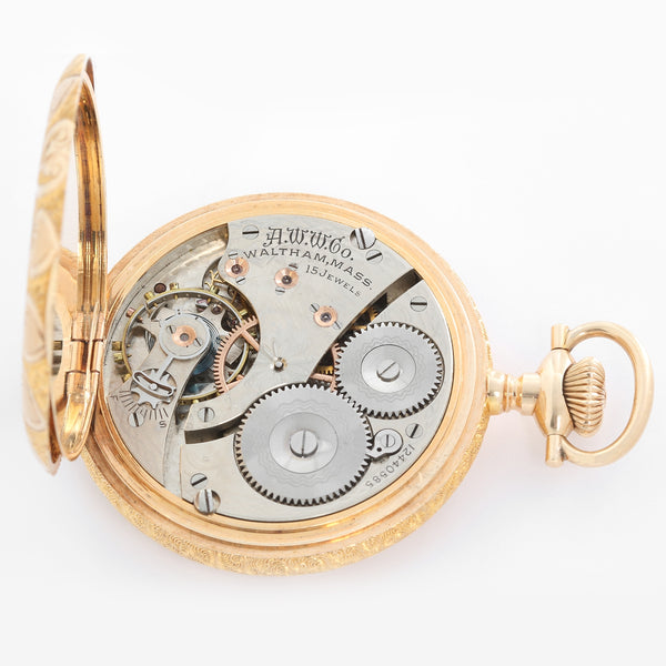Waltham 14K Yellow Gold 16S Model 1899 Manual Pocket Watch