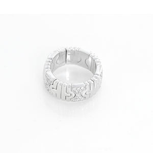 Bulgari 18K White Gold Expandable Parentesi Ring Size 6.5
