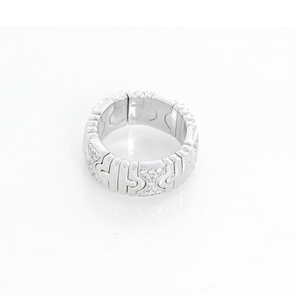 Bulgari 18K White Gold Expandable Parentesi Ring Size 6.5