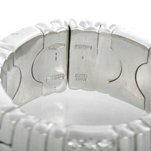 Bulgari 18K White Gold Expandable Parentesi Ring Size 6.5