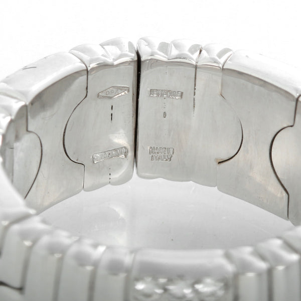 Bulgari 18K White Gold Expandable Parentesi Ring Size 6.5
