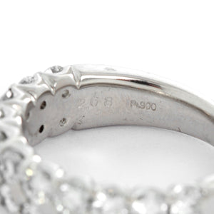 Amazing Platinum 2 Row Diamond Ring Sz. 7.5