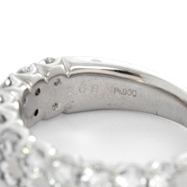 Amazing Platinum 2 Row Diamond Ring Sz. 7.5