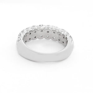 Amazing Platinum 2 Row Diamond Ring Sz. 7.5