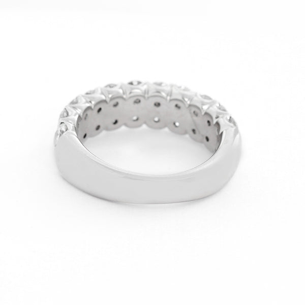 Amazing Platinum 2 Row Diamond Ring Sz. 7.5