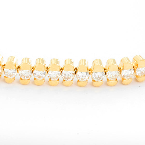 Unique 18k Yellow Gold 5.01 ct. Diamond Tennis Bracelet