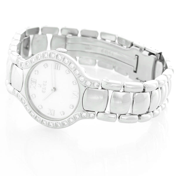 Ebel Beluga Mother of Pearl Diamond Dial Steel Ladies Watch  9157428-20