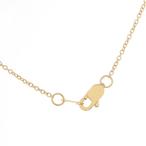 18K Yellow Gold Diamond Heart Necklace