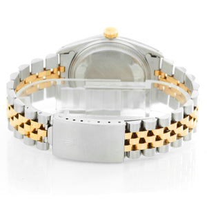 Men's Steel & Gold Rolex Datejust Watch 16013 Linen Dial