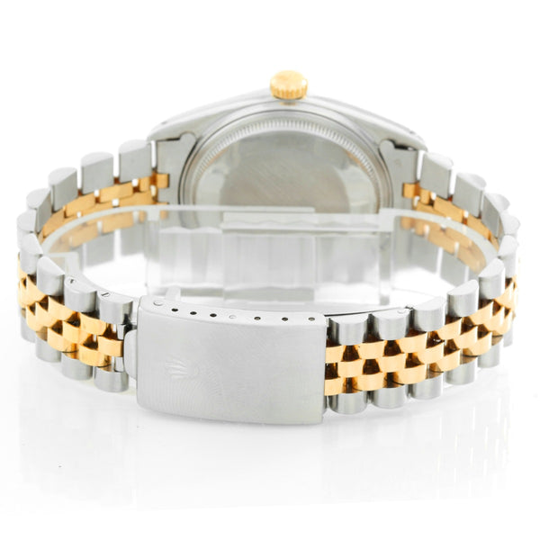 Men's Steel & Gold Rolex Datejust Watch 16013 Linen Dial