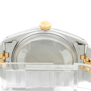 Men's Steel & Gold Rolex Datejust Watch 16013 Linen Dial