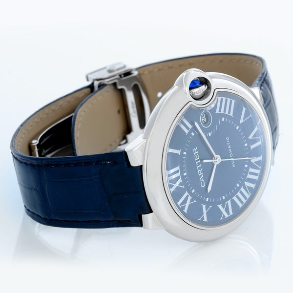 Cartier Ballon Bleu Men's 42mm Stainless Steel Automatic Blue Dial Watch WSBB0027