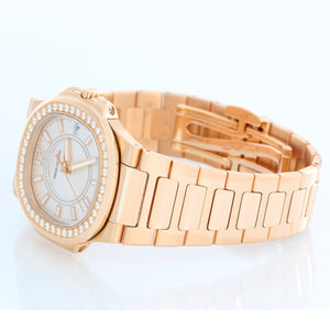 Patek Philippe & Co. 18K Rose Gold Nautilus Diamond Watch 7010 /1R