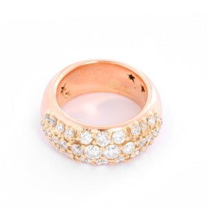 Rose and Yellow Gold Diamond Ring Size 9