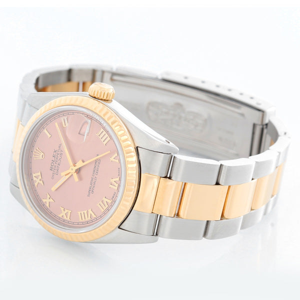 Rolex Ladies Datejust 2-Tone Watch 68273 Salmon Dial