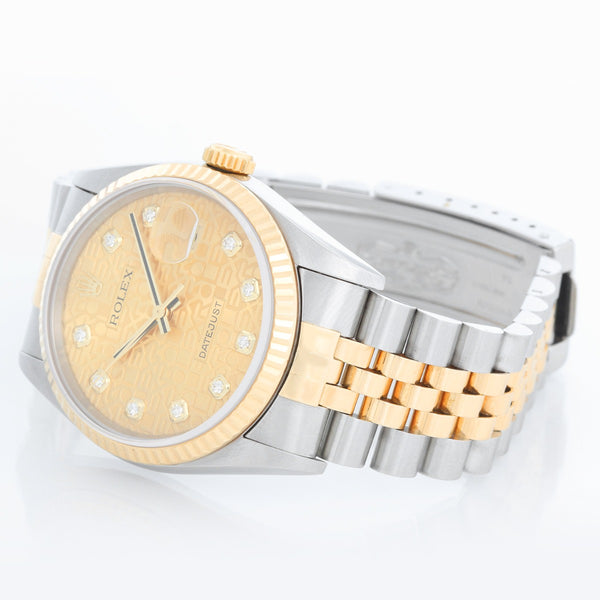 Men's Rolex Datejust Watch 16233 Champagne Jubilee Dial