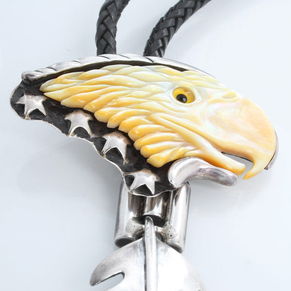 J. W. Cooper by John Winston Mother of Pearl Belt Buckle & Bolo