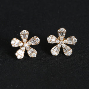 KC Design Diamond Flower Studs 1.51 cts.