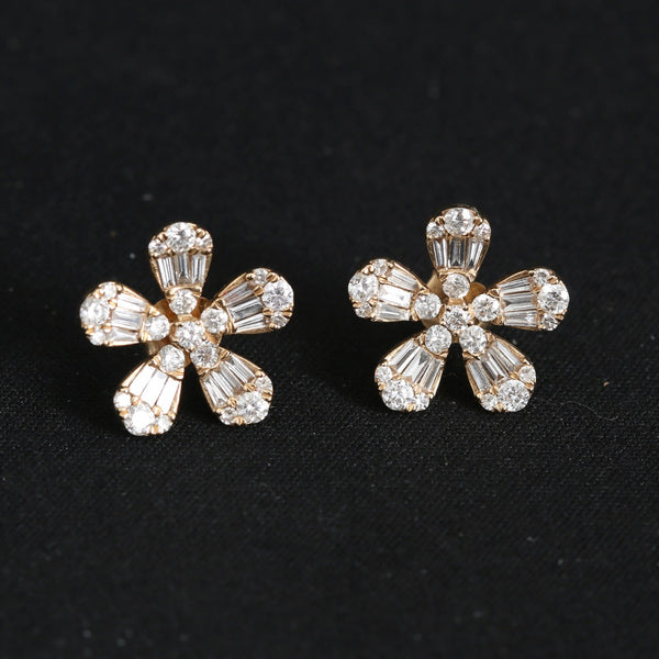 KC Design Diamond Flower Studs 1.51 cts.