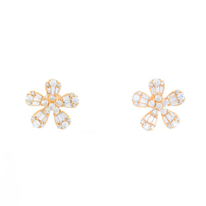 KC Design Diamond Flower Studs 1.51 cts.