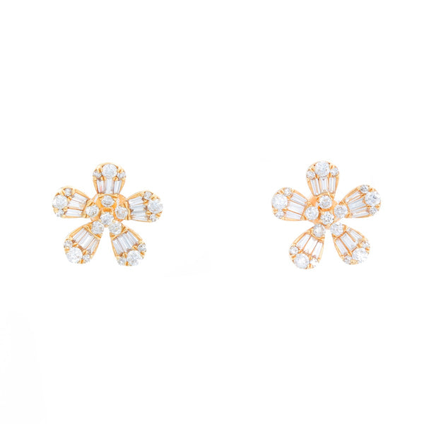 KC Design Diamond Flower Studs 1.51 cts.