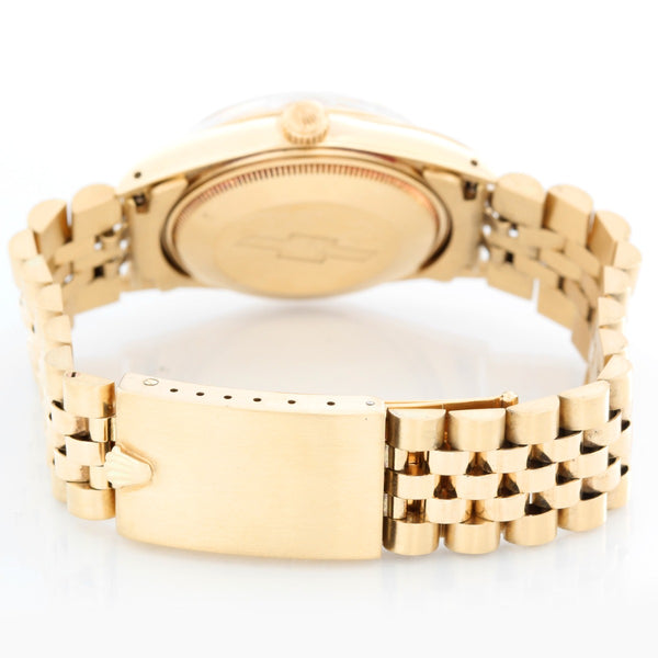 Rolex Rare 1980's 14k Gold Date Men's Watch 34mm Quickset 15007