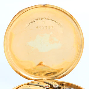 Patek Philippe Open Face 18K Yellow Gold Pocket Watch