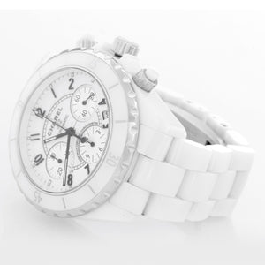 Chanel J12 White Ceramic 41mm Chronograph Watch H1007