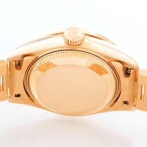 Ladies Rolex President 18k Yellow Gold Factory Diamond Watch 79138