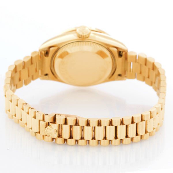 Ladies Rolex President 18k Yellow Gold Factory Diamond Watch 79138