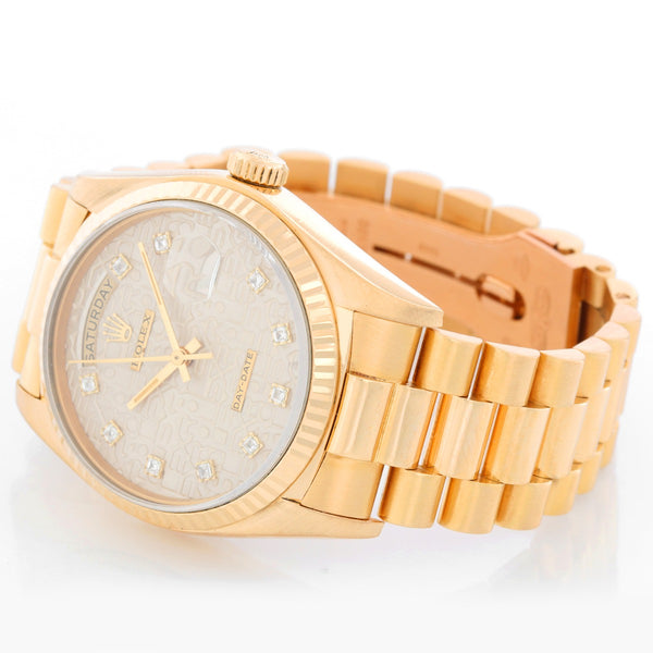 Men's Gold Day-Date Rolex President Watch 18038