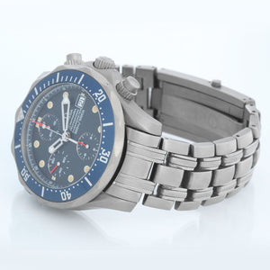 Omega Seamaster Chronograph Blue Dial Titanium Watch 2298.80.00