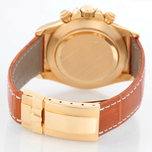 Men's Gold Rolex Cosmograph Daytona Watch 16518 White Dial