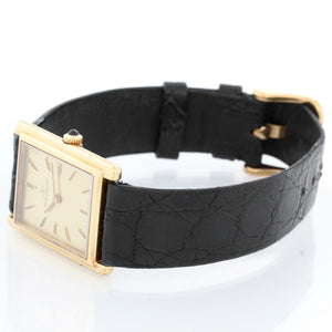 Jaeger Le Coultre  Vintage 18K Gold Square Mens Watch 6029.21