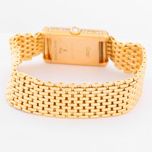 Cartier Tank Pave Diamond Ladies Watch