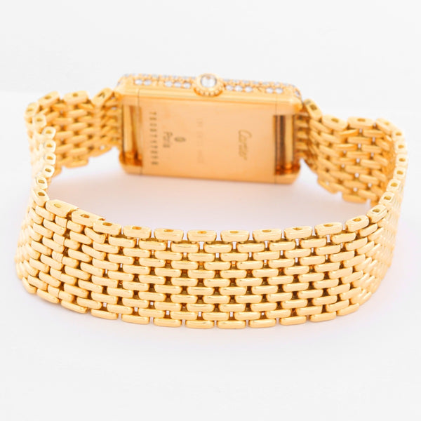 Cartier Tank Pave Diamond Ladies Watch