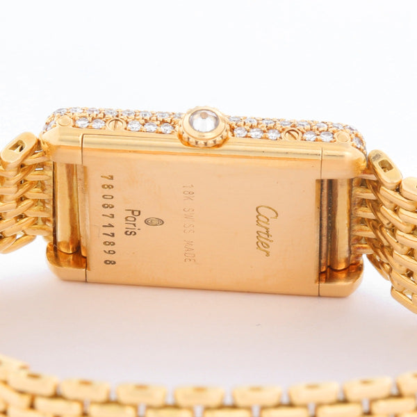 Cartier Tank Pave Diamond Ladies Watch