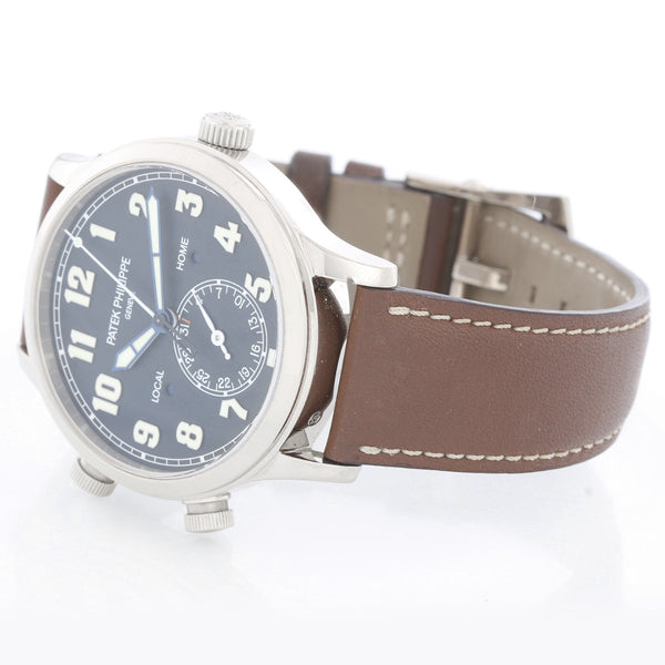 Patek Philippe Calatrava White Gold Pilot Travel Watch Ref. 5524 G