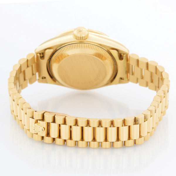Ladies Rolex President 18k Gold Sapphire Watch 79138