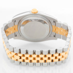 Rolex Datejust Men's 2-Tone Steel and Gold Black  Watch 116203