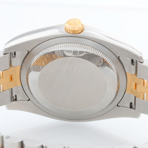 Rolex Datejust Men's 2-Tone Steel and Gold Black  Watch 116203