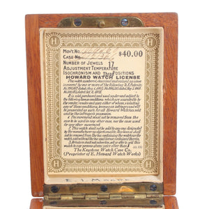 E. Howard Watch Co. Gold Filled Pocket Watch