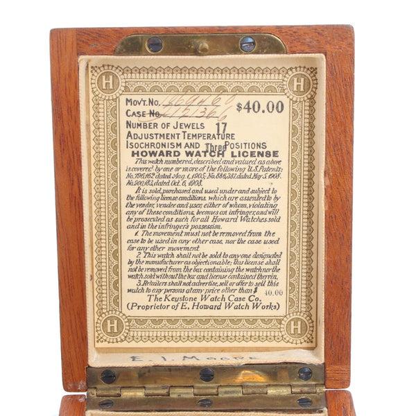 E. Howard Watch Co. Gold Filled Pocket Watch